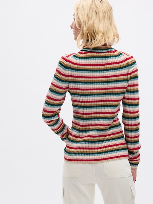 Image number 2 showing, CashSoft Rib Turtleneck Sweater