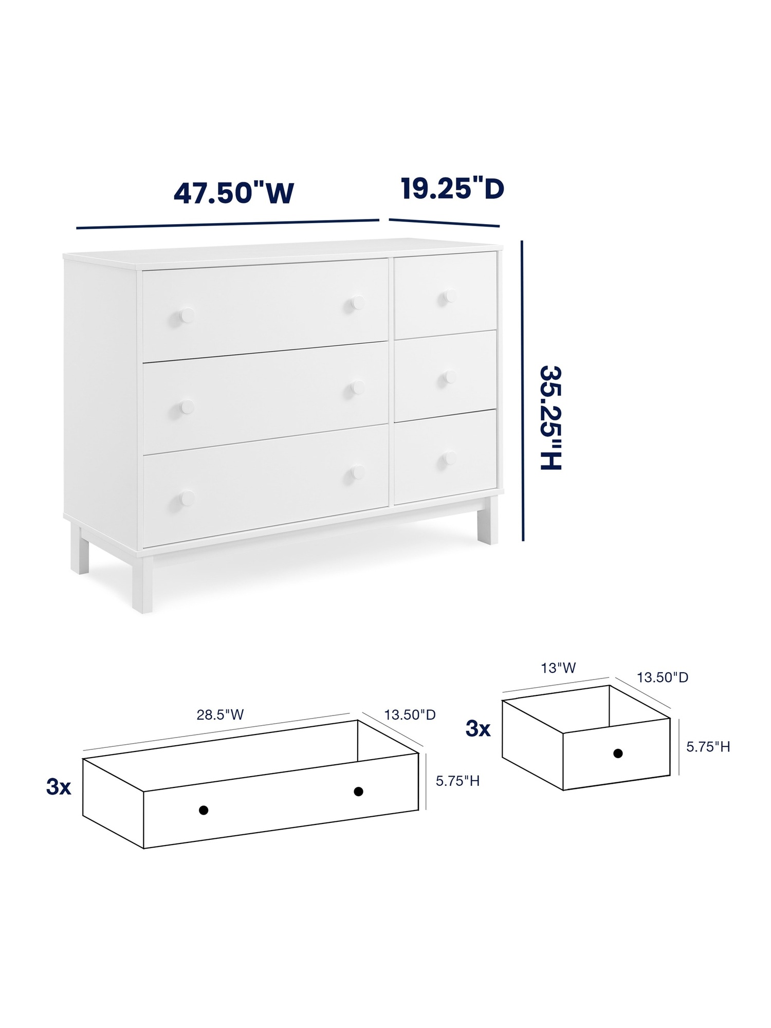 babyGap Legacy Knobs 6 Drawer Dresser | Gap