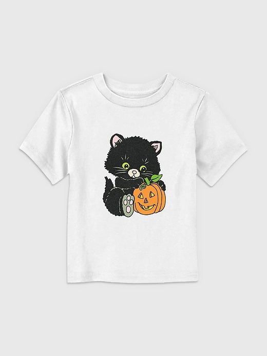 Image number 1 showing, Toddler Cute Pumpkin Cat Graphic Tee