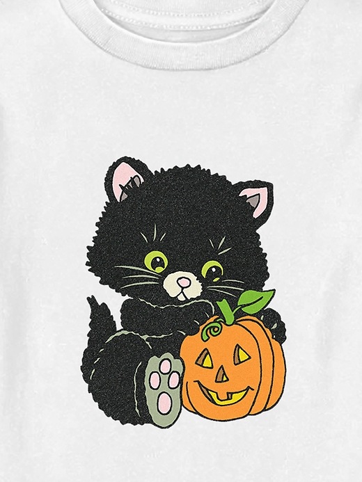 Image number 2 showing, Toddler Cute Pumpkin Cat Graphic Tee