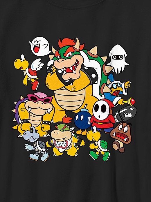 Image number 2 showing, Kids Nintendo Bowser Group Graphic Tee