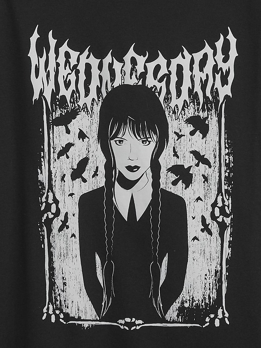 Image number 4 showing, Kids Wednesday Addams Graphic T-Shirt