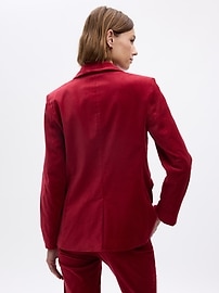 Red velvet blazer on sale women