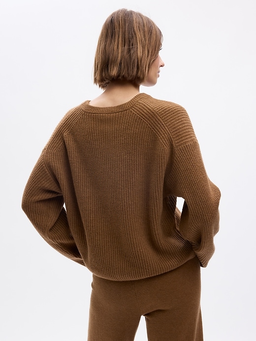 Image number 2 showing, CashSoft Shaker-Stitch Relaxed Sweater