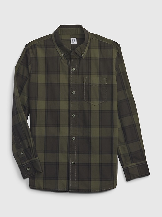 View large product image 1 of 1. Kids Poplin Button-Down Shirt
