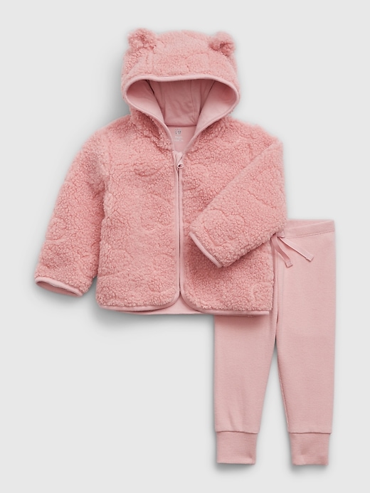 View large product image 1 of 1. Baby Sherpa Outfit Set