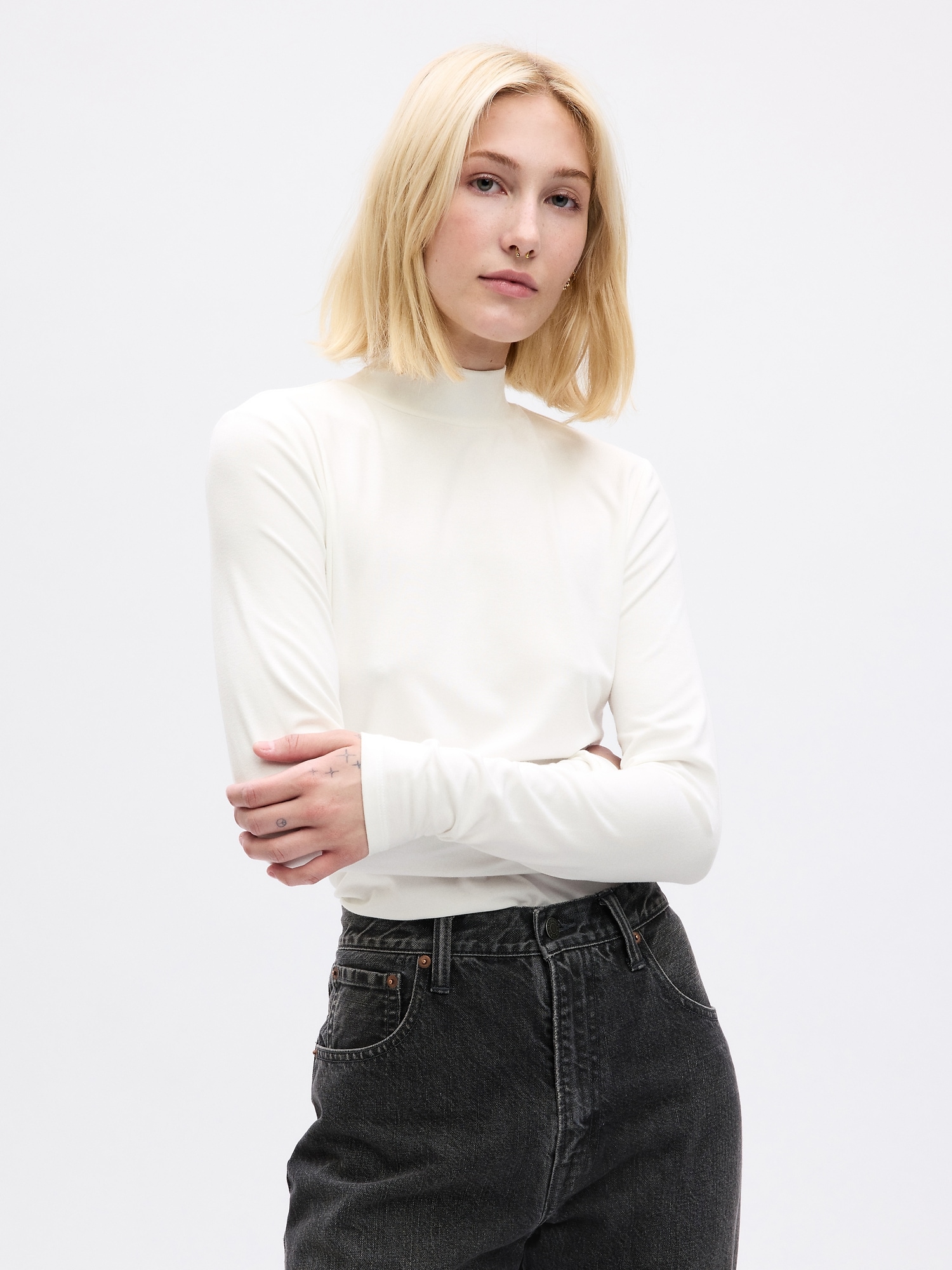 Buy Gap Breathable Thumb Hole Long Sleeve Turtle Neck T-Shirt from the Gap  online shop