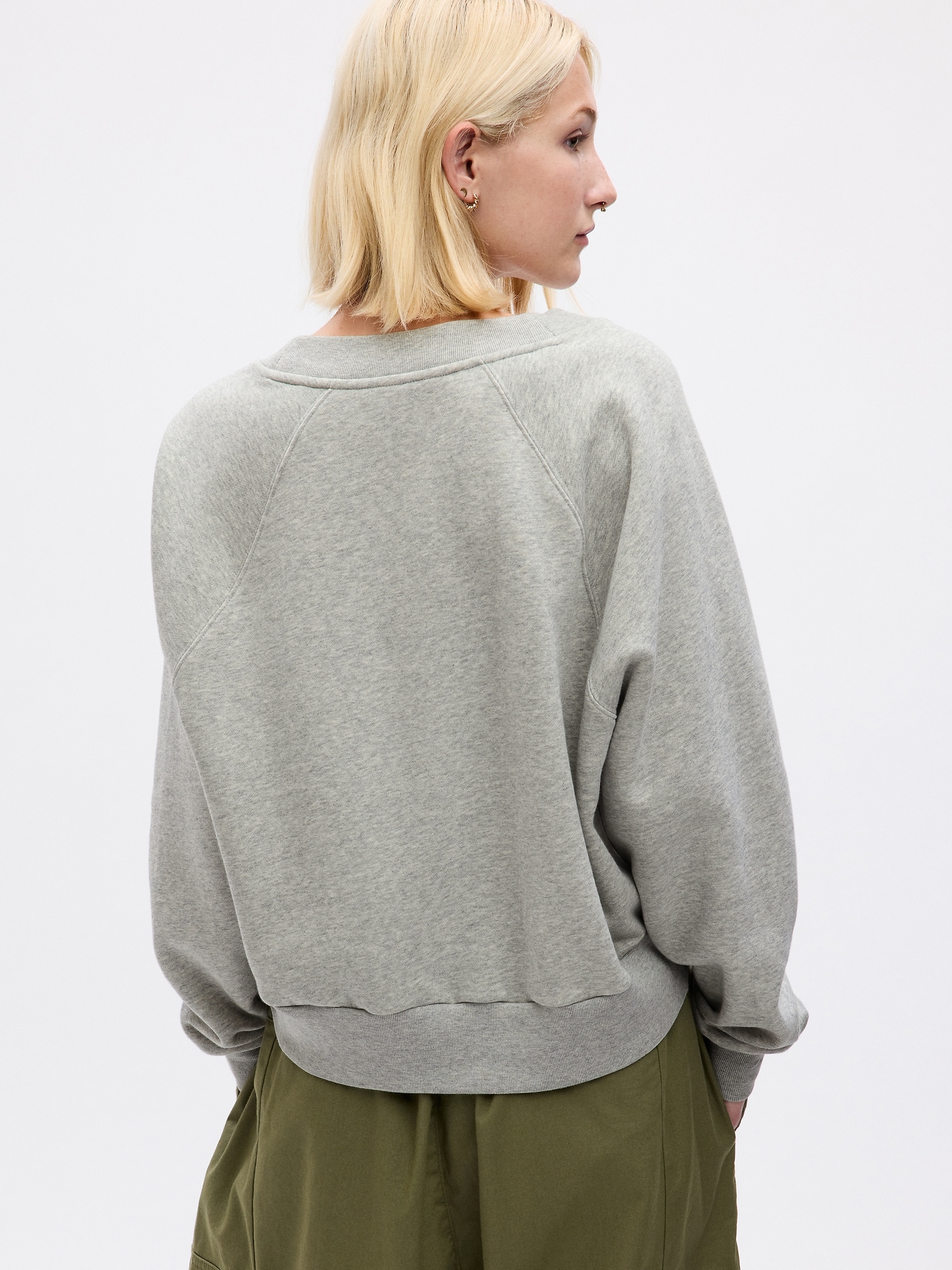 Vintage Soft Cropped Sweatshirt Cardigan | Gap