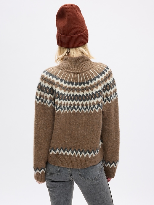 Image number 2 showing, Fair Isle Mockneck Sweater