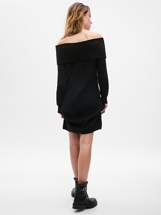 Image number 2 showing, Off-Shoulder Mini Sweater Dress