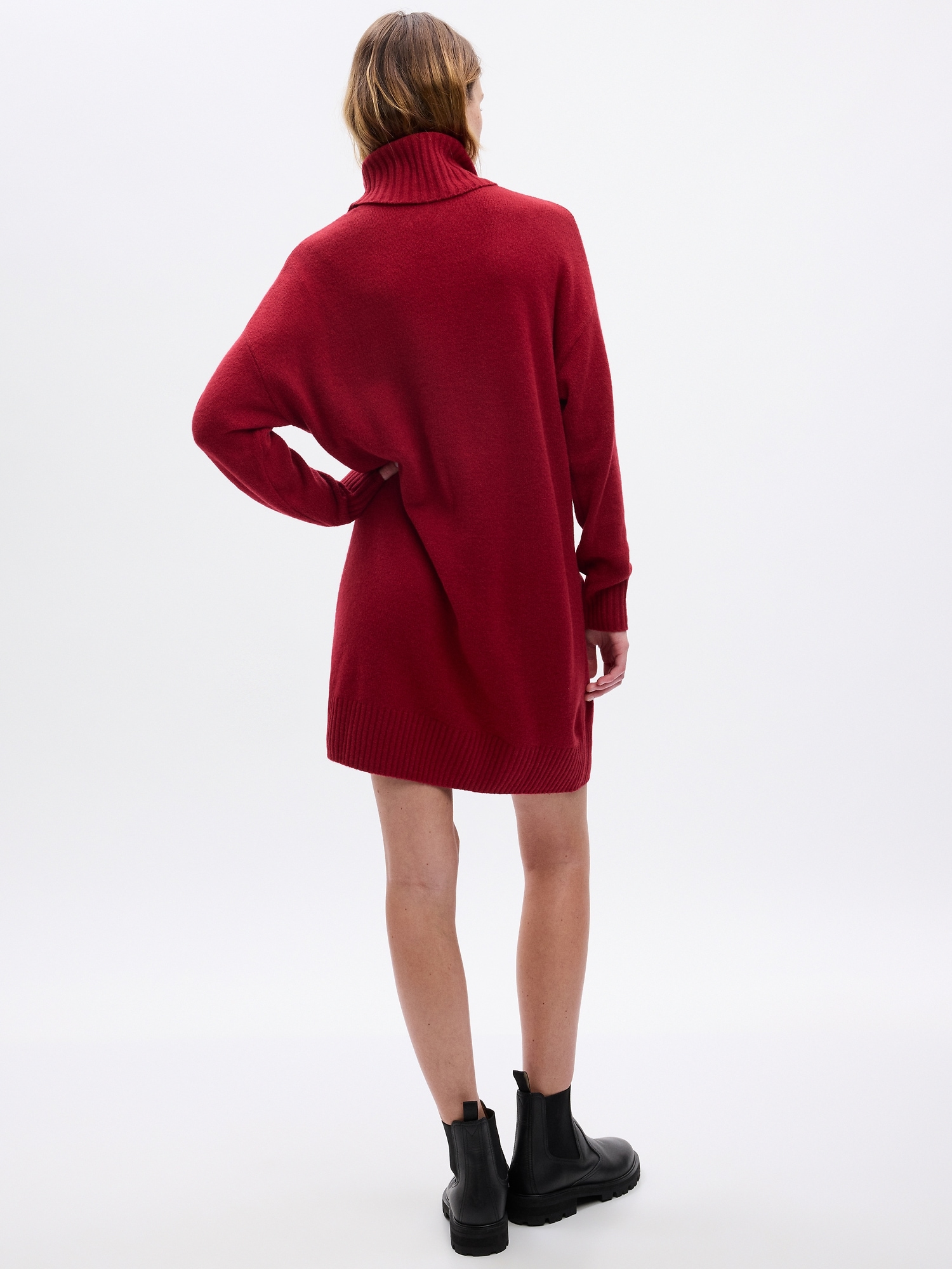 Women's Cashsoft Oversized Mini Sweater Dress by Gap Black Size XL
