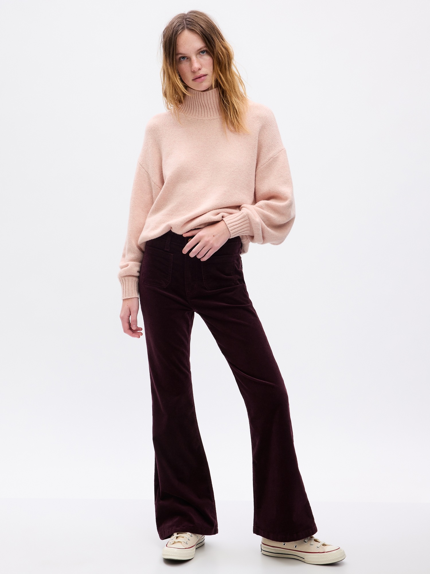 Tall Disco Flared Velour Pants