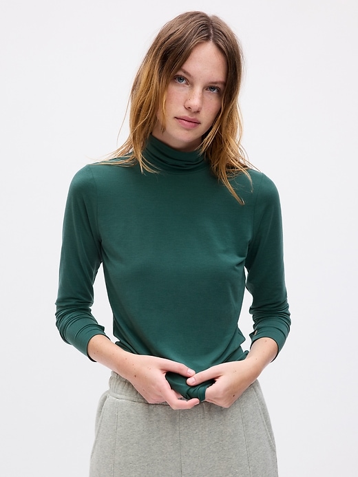 View large product image 1 of 2. GapFit Breathe Turtleneck T-Shirt