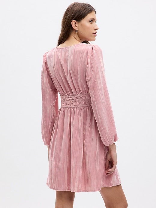 Image number 2 showing, Velvet Smocked Mini Dress