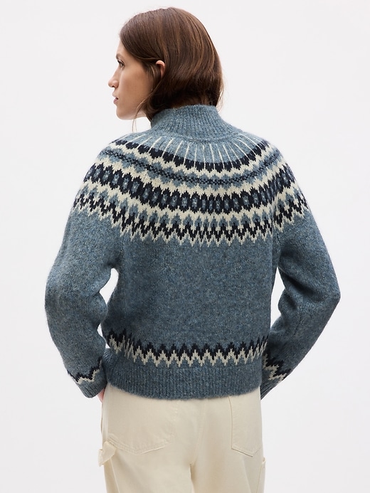 Image number 2 showing, Fair Isle Mockneck Sweater