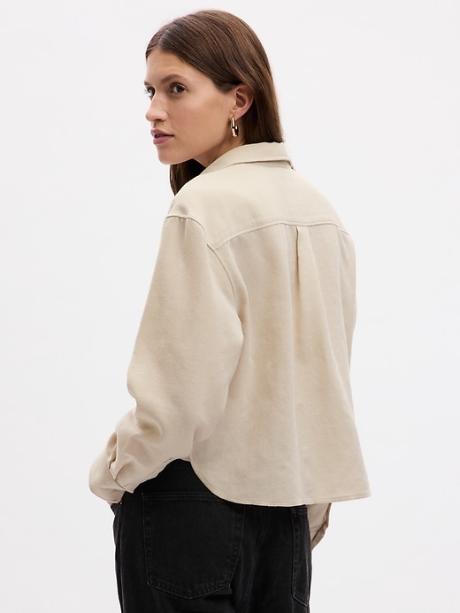 Image number 2 showing, Cropped Button-Front Shirt
