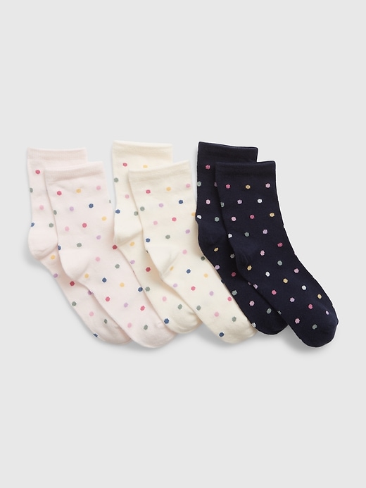 View large product image 1 of 1. Kids Printed Crew Socks (3-Pack)