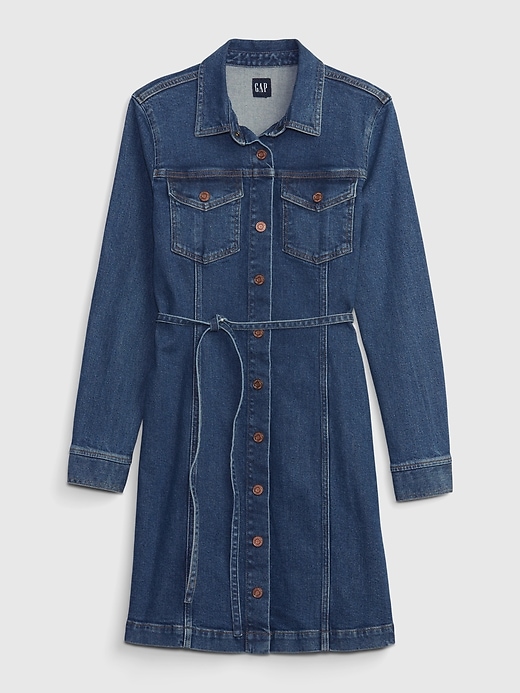 Belted Denim Mini Dress | Gap