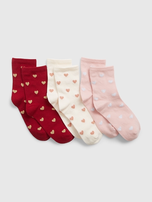 View large product image 1 of 1. Kids Printed Crew Socks (3-Pack)