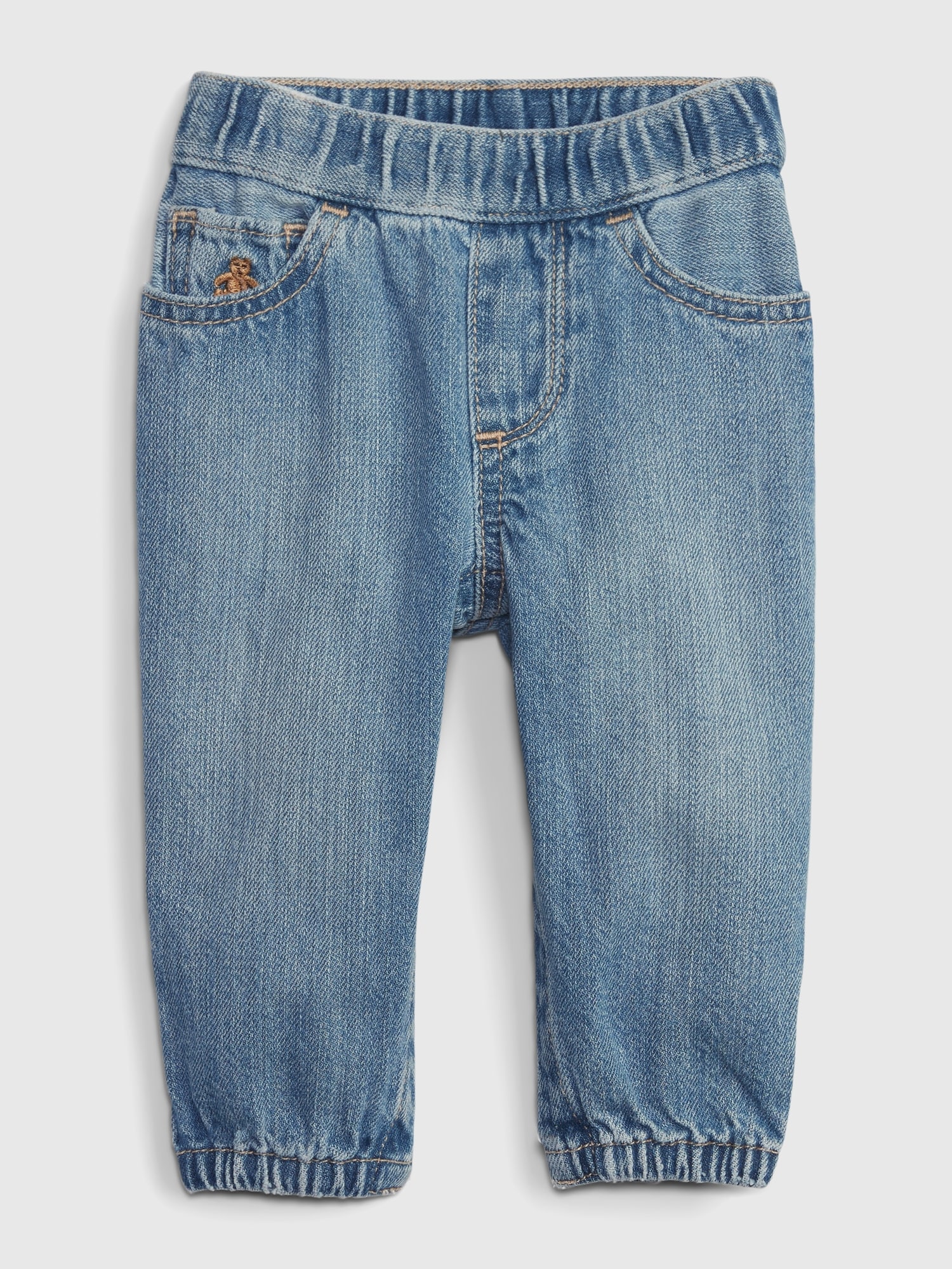 Gap Kids' Baby Pull-on Bubble Jeans In Medium Wash