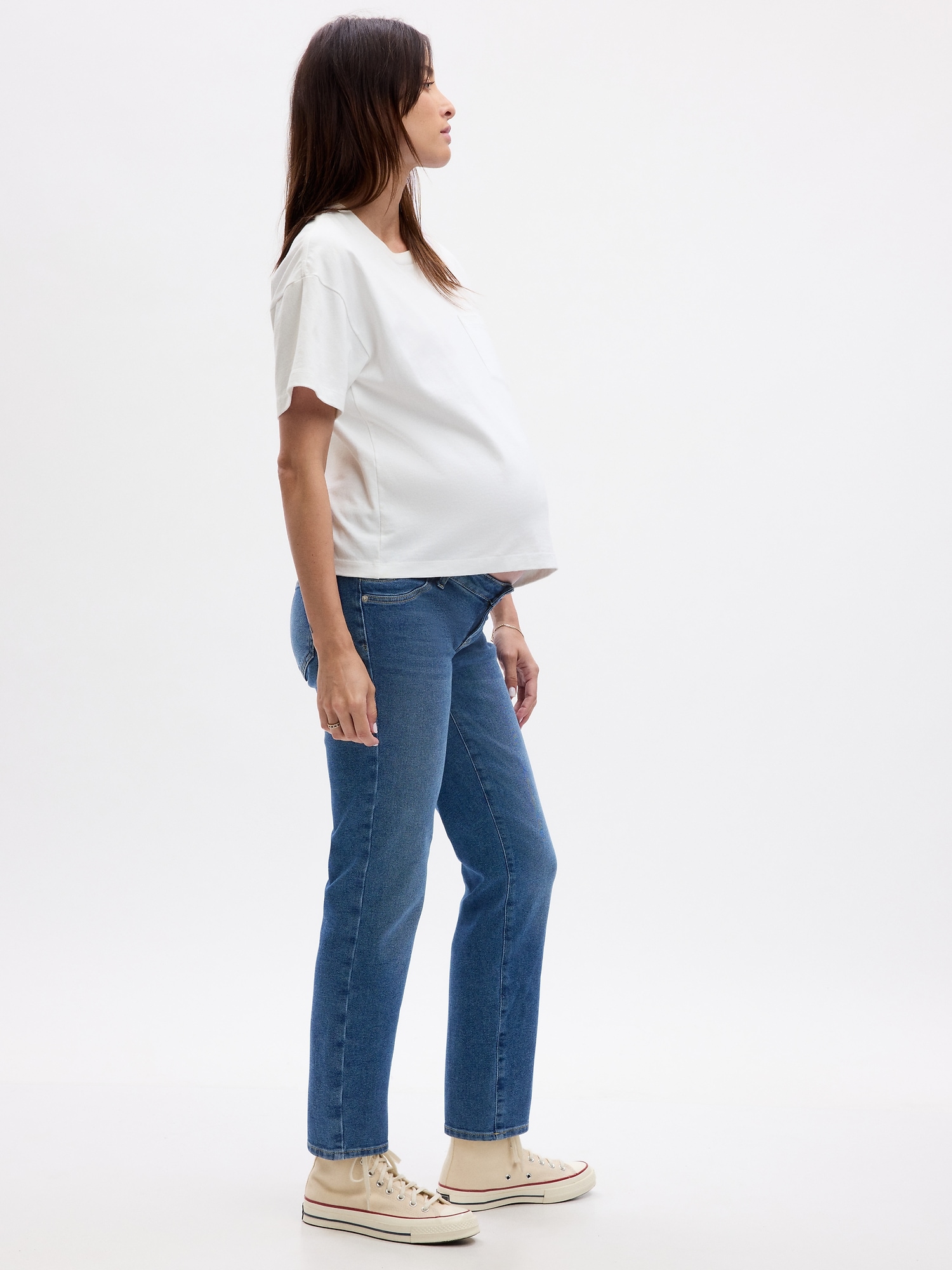 Gap Maternity INSET Side Panel Slim Ankle Pants Size 2- Black- NWOT