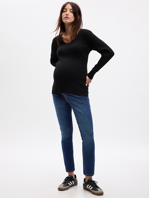 Image number 8 showing, Maternity True Waistband Full Panel Vintage Slim Jeans