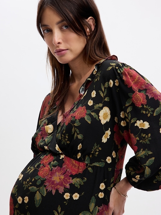 Image number 4 showing, Maternity Ruffle Midi Dress