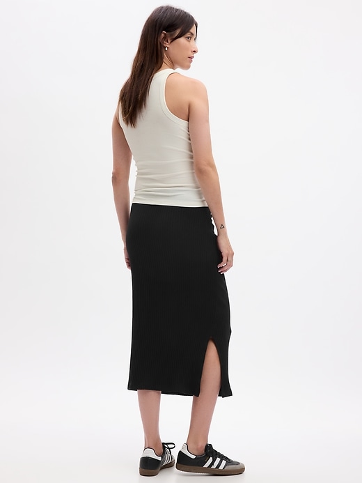 Image number 2 showing, Maternity Rib Midi Skirt