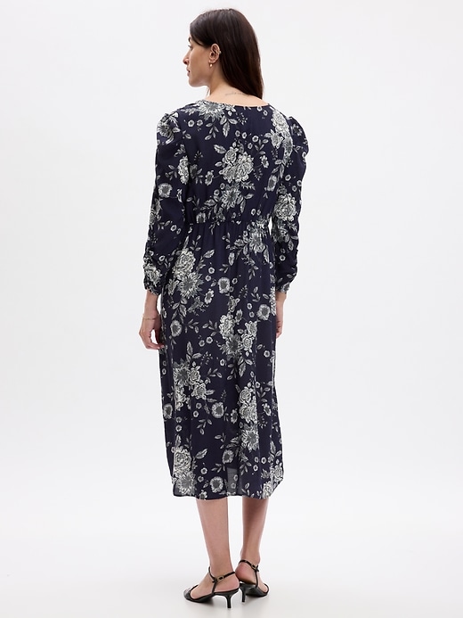 Image number 2 showing, Maternity Puff Sleeve Midi Dress
