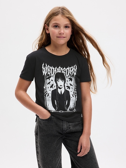 Image number 1 showing, Kids Wednesday Addams Graphic T-Shirt