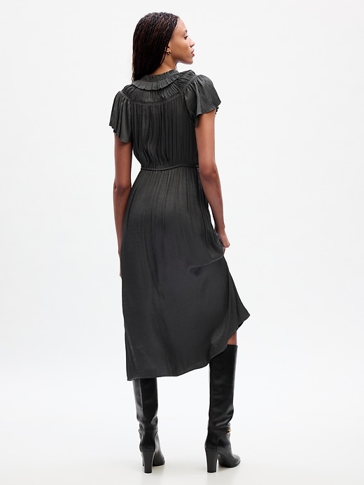 Image number 2 showing, Ruffle-Neck Midi Dress