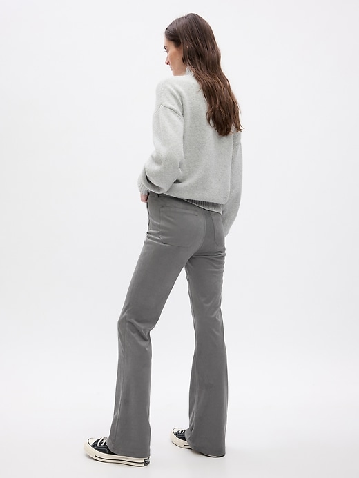 Image number 2 showing, High Rise Vegan Suede '70s Flare Jeans