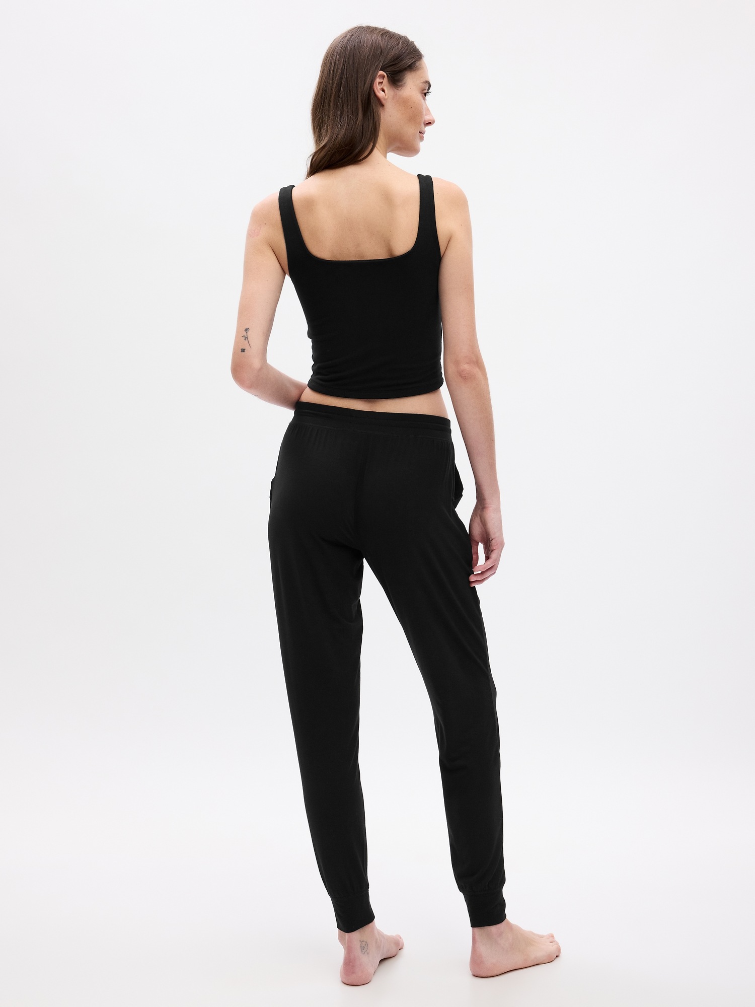 Felina | Cotton Modal Capri Leggings | Super Soft | Lightweight (Black,  Large)