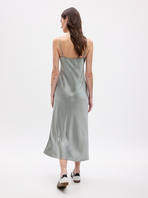Image number 2 showing, Satin Midi Slip Dress