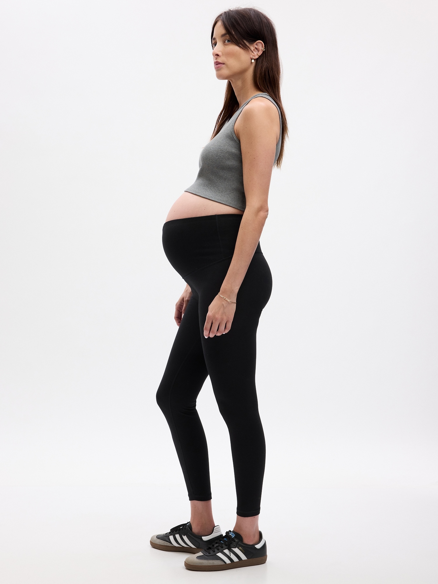 Women Maternity Pregnancy Skinny Leggings Over The Belly Soft Stretch  Shaper US | eBay