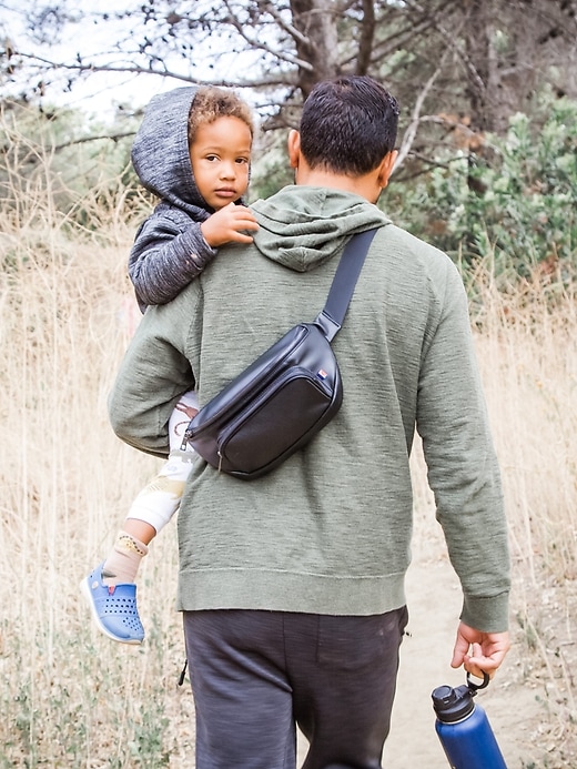 Image number 5 showing, Black Kibou Vegan Leather Diaper Bag