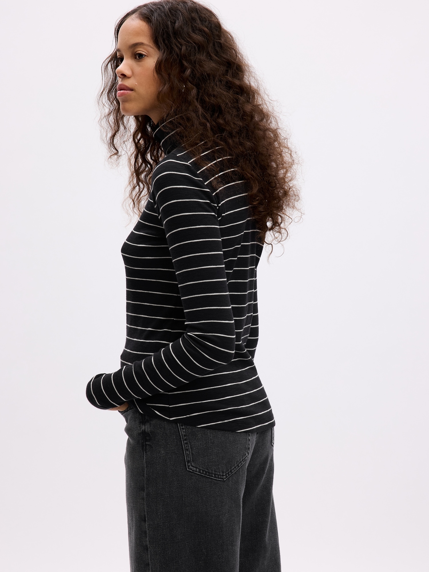 Women's Turtule Neck Long Sleeve Top Basic Classic Layering Shirt