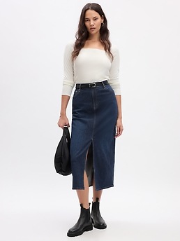 Gap denim hot sale pencil skirt