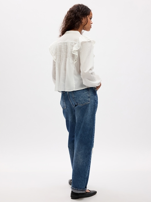 Image number 2 showing, Ruffle Pintuck Top