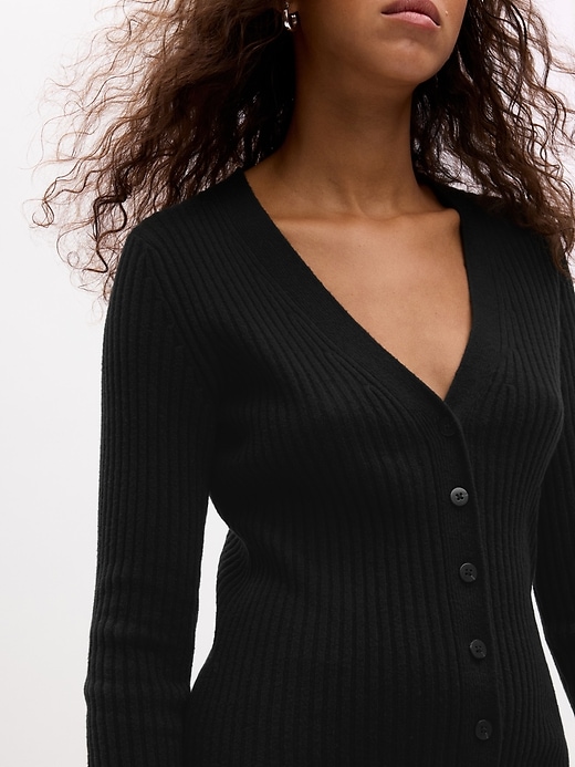Image number 3 showing, CashSoft Rib Midi Sweater Dress