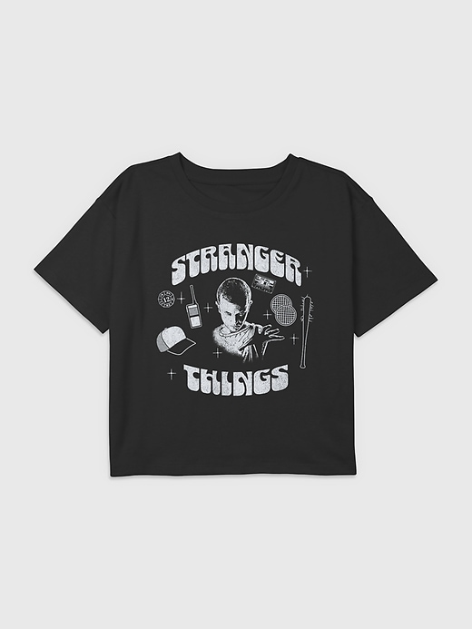 View large product image 1 of 1. Kids Stranger Things Eleven Graphic Boxy Crop Tee