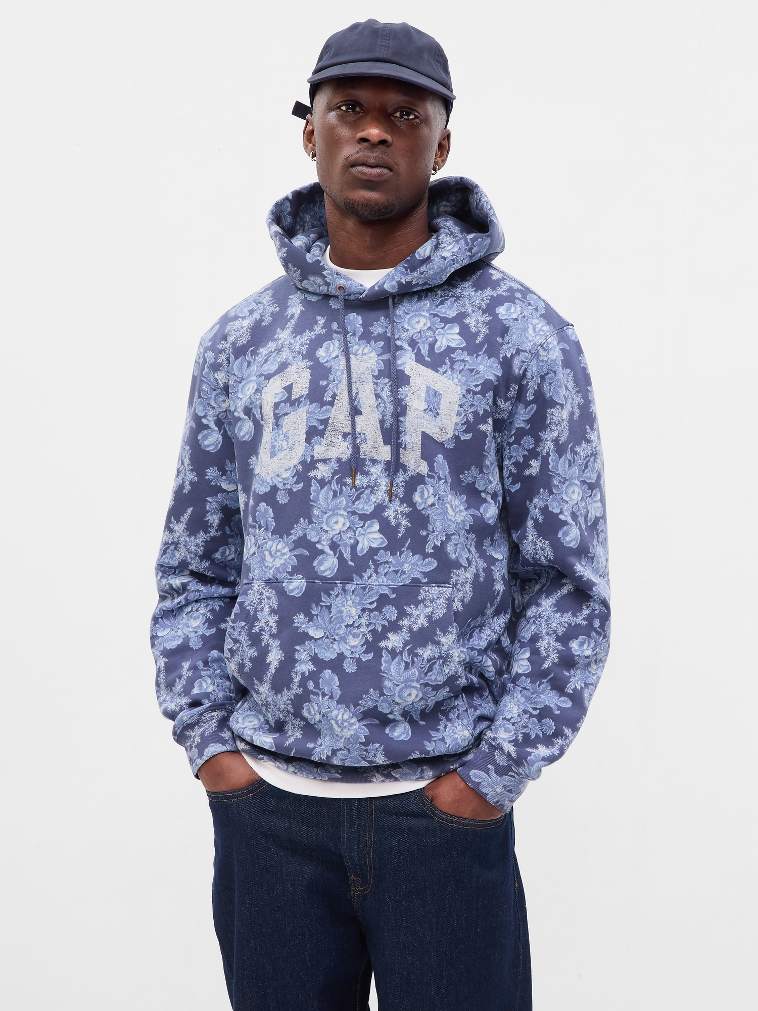 Tall Oversized Limited Floral Print Hoodie