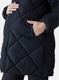 View large product image 10 of 12. Ingrid and Isabel Maternity Longline Puffer Jacket