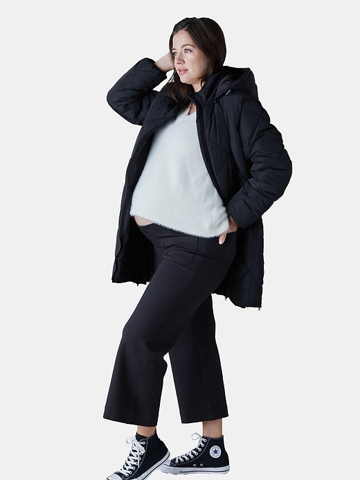 View large product image 2 of 12. Ingrid and Isabel Maternity Longline Puffer Jacket