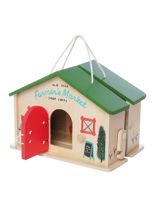 Image number 3 showing, Farmers Market Day Portable Wooden Toy Set