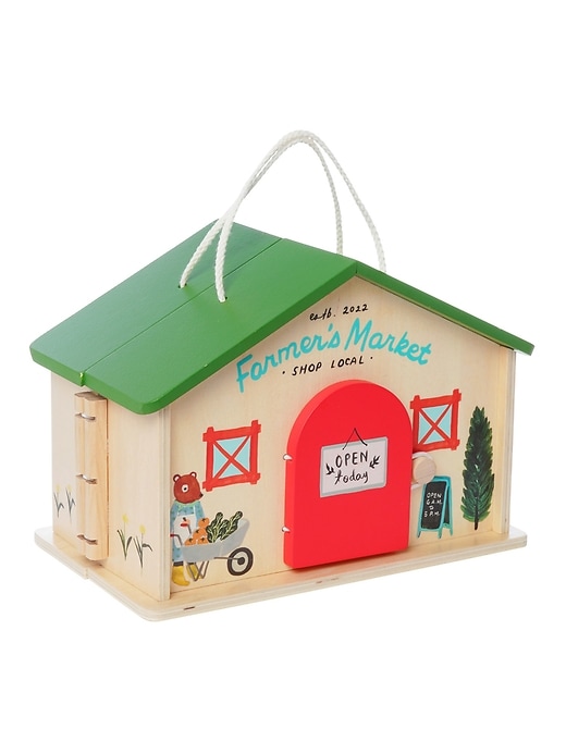 Image number 5 showing, Farmers Market Day Portable Wooden Toy Set
