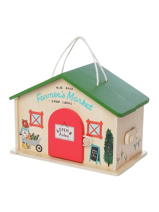 Image number 2 showing, Farmers Market Day Portable Wooden Toy Set
