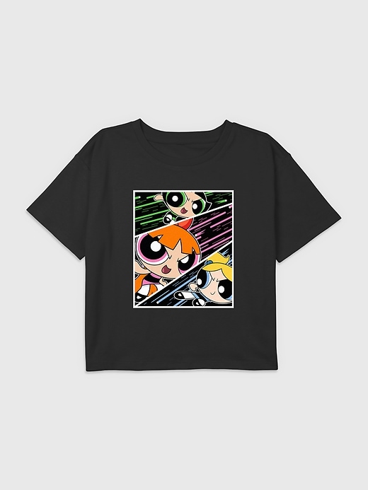 Image number 1 showing, Kids Power Puff Girls Graphic Boxy Crop Tee