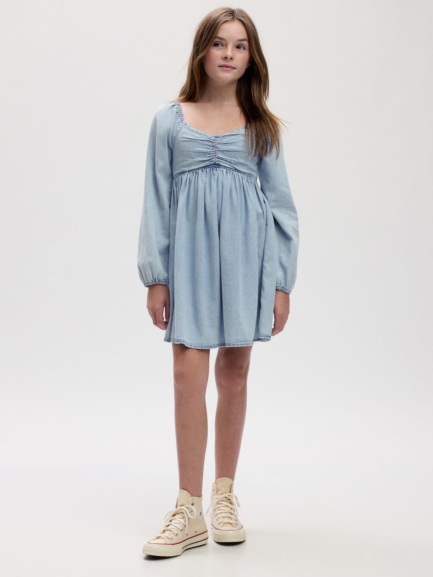 Kids Ruched Denim Dress | Gap