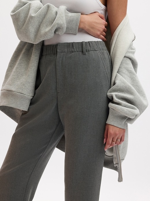 Image number 3 showing, High Rise Relaxed Straight Pull-On Pants